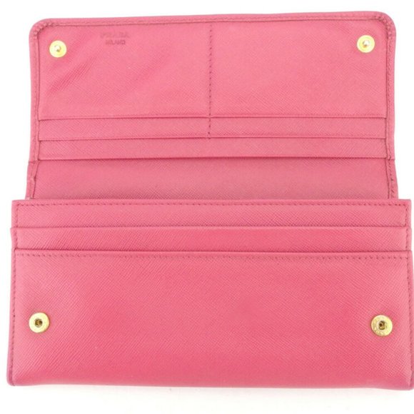 PRADA Purse logo pink Safi Arno Leather Authentic used - Picture 5 of 8